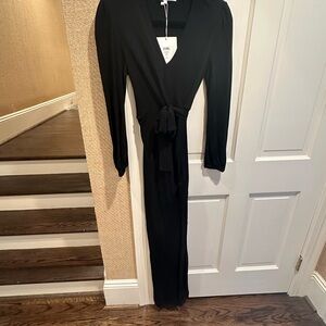DVF Long Sleeve Black Dress